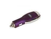 Автомобильное зарядное устройство для iPhone/iPad/Samsung фиолетовое AUDI