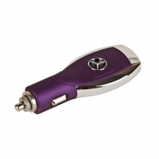 Автомобильное зарядное устройство для iPhone/iPad/Samsung фиолетовое MERCEDES-BENZ