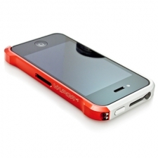 Бампер алюминиевый ELEMENT CASE Vapor 4 для iPhone 4/4s серебряный/красный