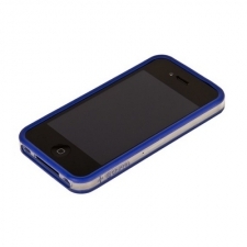 Бампер GRIFFIN для iPhone 4/4s синий с прозрачной полосой