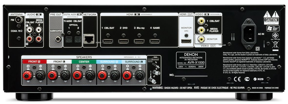 AV-ресивер Denon AVR-X1000 Black | онлайн-маркет электроники HAINET