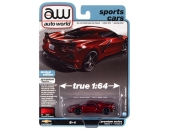 Auto World 2020 Chevrolet Corvette Long Beach Red Metallic (коллекция 2023, серия Sports Cars, AWSP124A)