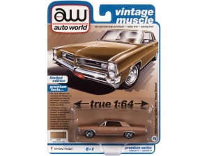 Изображение Auto World 1964 Pontiac Grand Prix Royal Bobcat Saddle Bronze Poly (серия Vintage Muscle, AWSP110B)